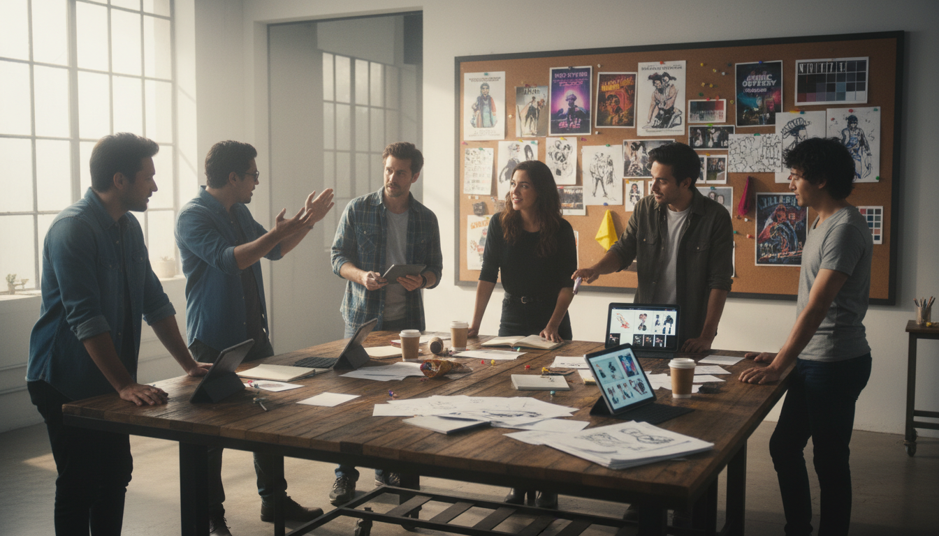 Team brainstorming session